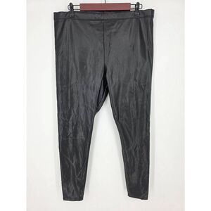 H&M Women's black faux leather leggings Size XL